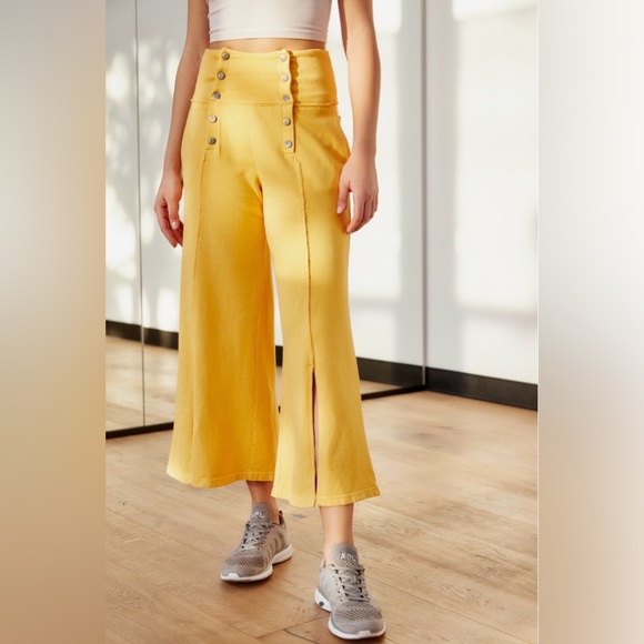 FP Movement by Free People Jerry Wide Leg Pant ~ Summer Dandelion - Picture 2 of 13